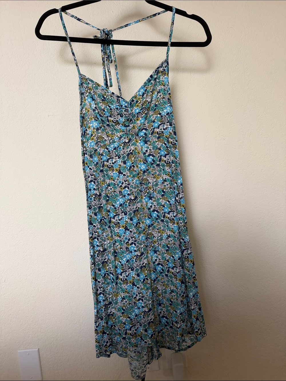 Wild Rose Blue Floral Slip Dress